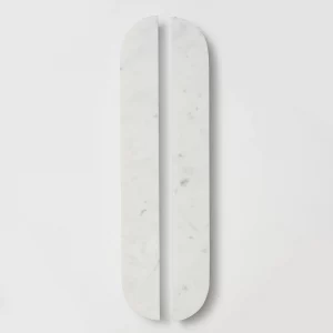 Lo & Co Dot Marble Handle Large - Carrara Marble