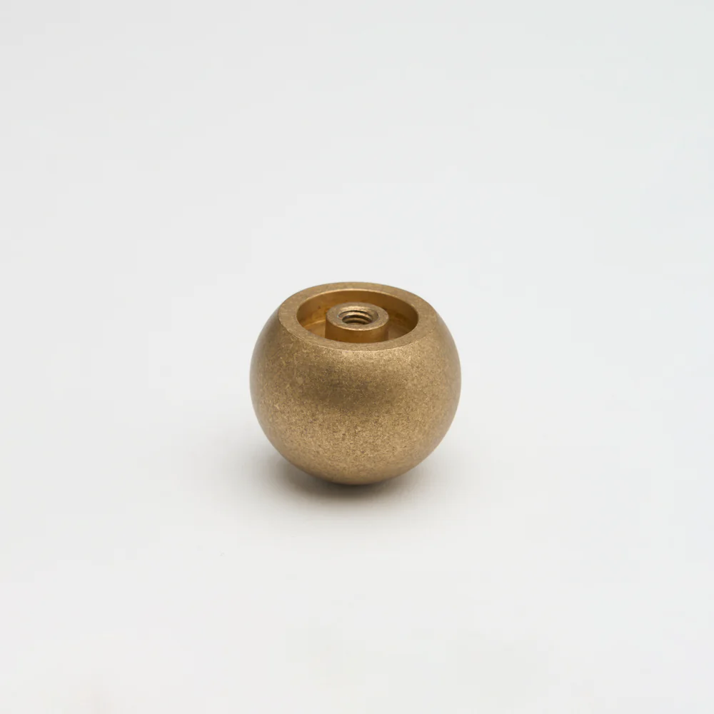 Lo & Co Sphere Knob - Tumbled Brass - Image 6