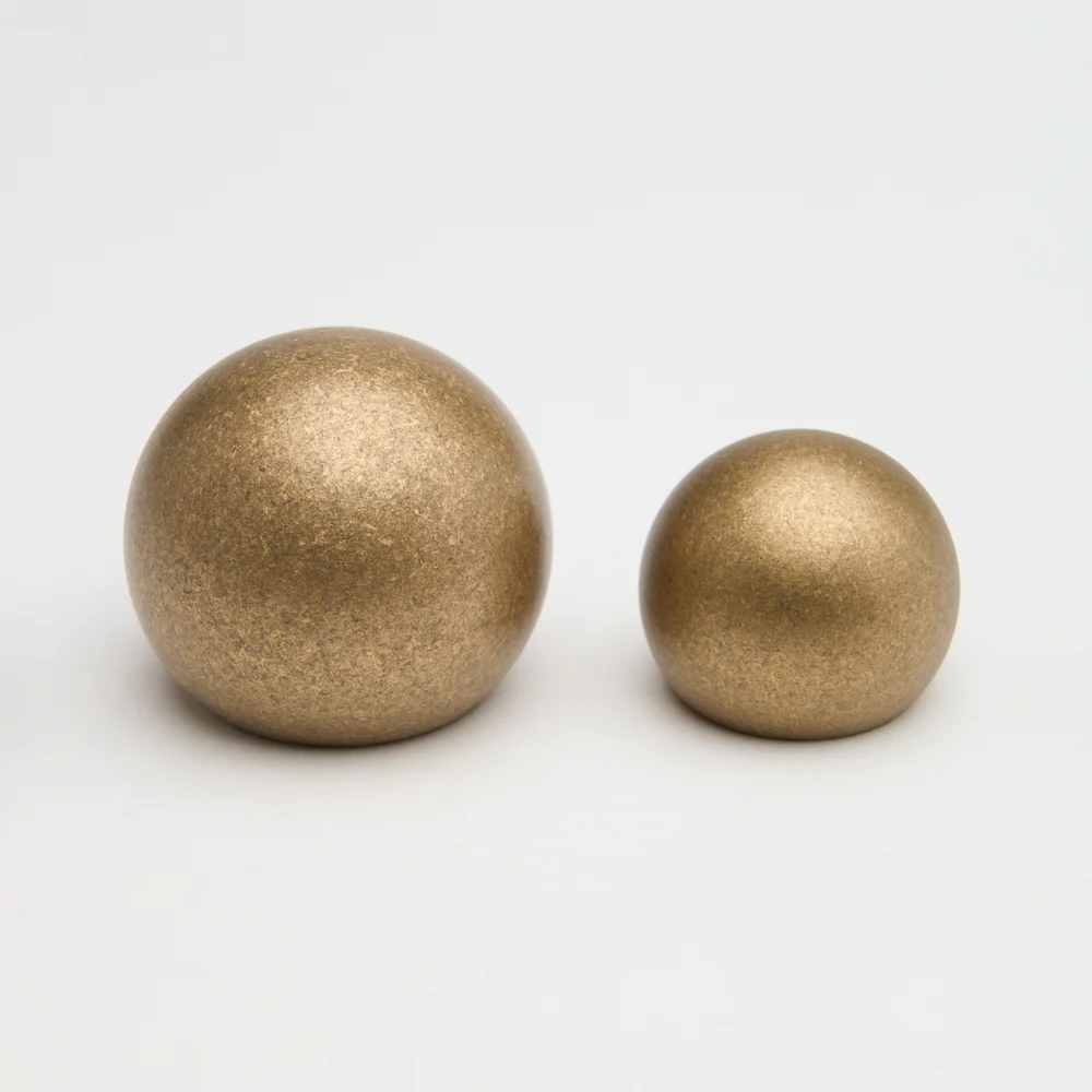 Lo & Co Sphere Knob - Tumbled Brass