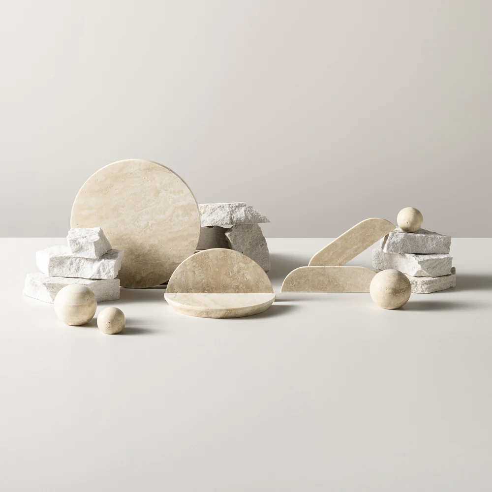 Lo & Co Dot Marble Handle Small - Travertine - Image 9