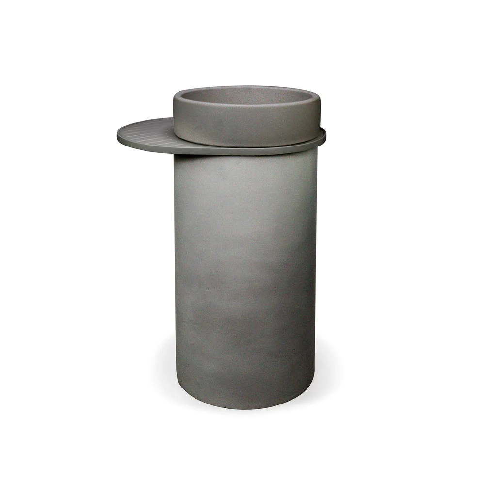 Nood Co. CYLINDER - BOWL BASIN - MID TONE GREY