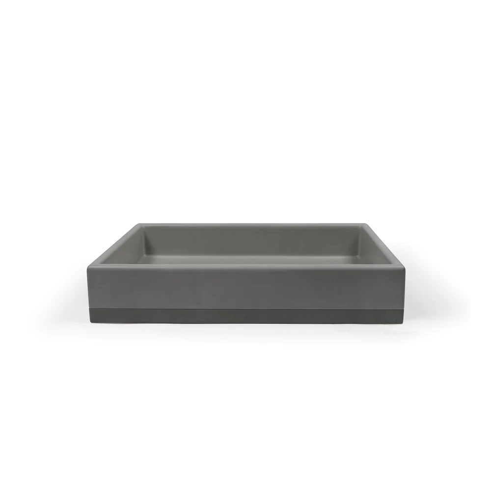 Nood Co. BOX BASIN TWO TONE - SURFACE MOUNT - MID TONE GREY