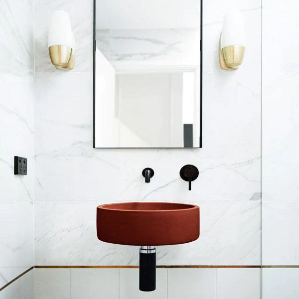 Nood Co. HOOP BASIN - WALL HUNG - CLAY