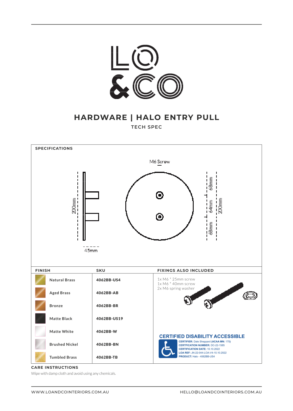 Lo & Co Halo Entry Pull - Bronze - Image 6
