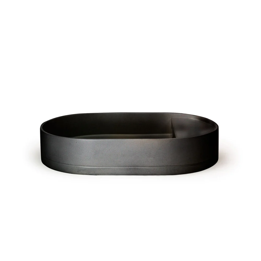 Nood Co. SHELF OVAL BASIN - SURFACE MOUNT - CHARCOAL