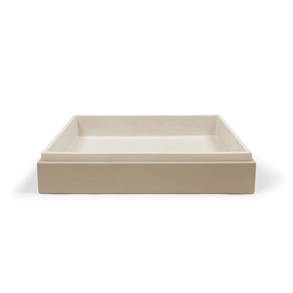 Nood Co. STEPP RECTANGLE BASIN - SURFACE MOUNT - SAND