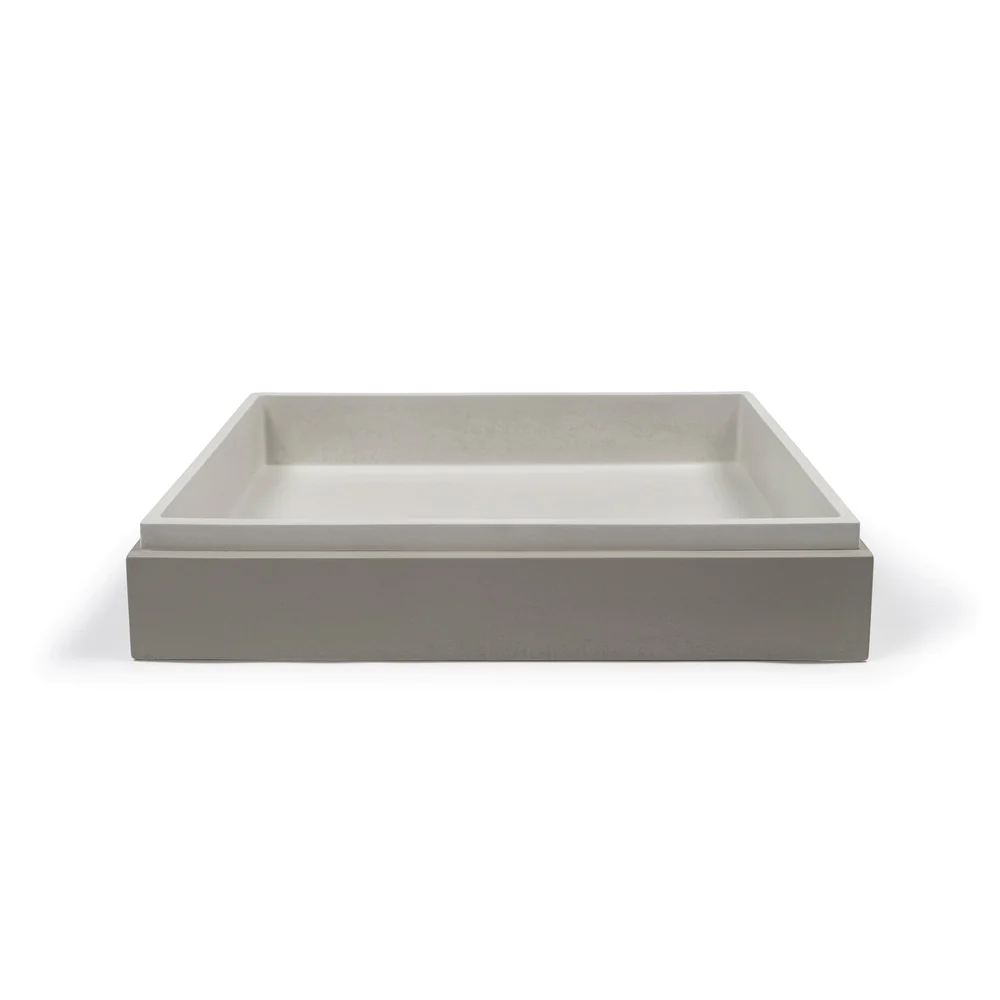 Nood Co. STEPP RECTANGLE BASIN - SURFACE MOUNT - SKY GREY