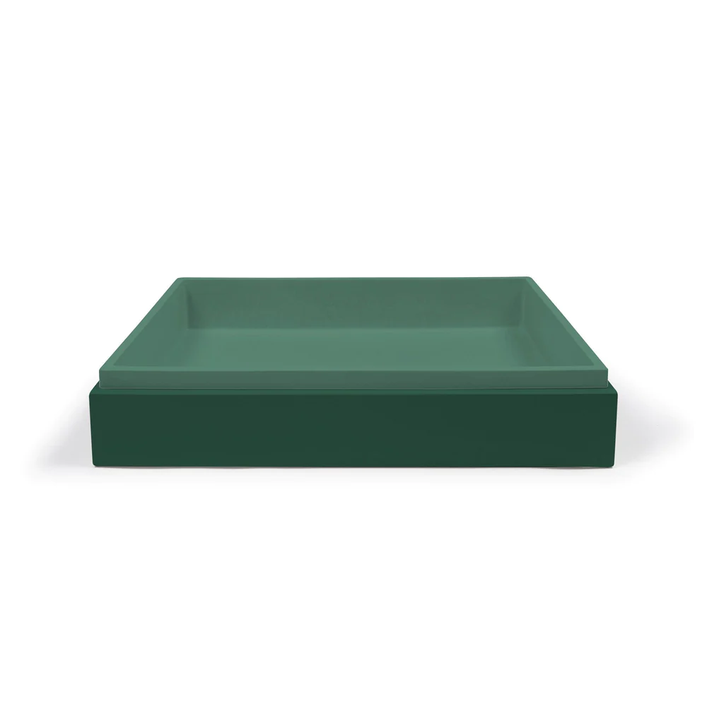 Nood Co. STEPP RECTANGLE BASIN - SURFACE MOUNT - TEAL
