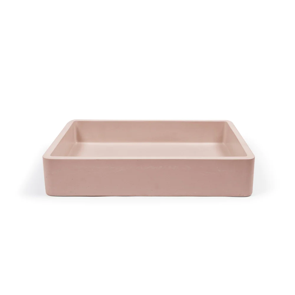 Nood Co. VESL RECTANGLE BASIN - SURFACE MOUNT - BLUSH PINK