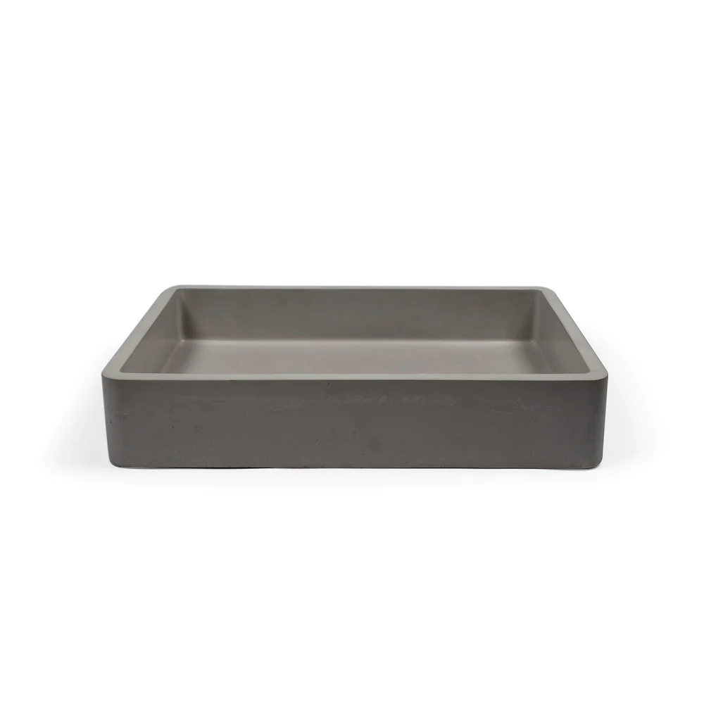 Nood Co. VESL RECTANGLE BASIN - SURFACE MOUNT - MID TONE GREY