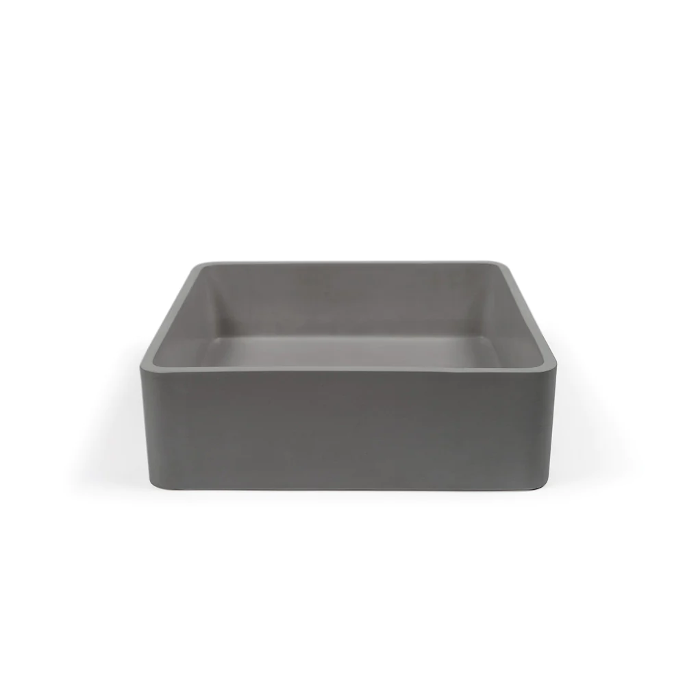 Nood Co. VESL SQUARE BASIN - SURFACE MOUNT - MID TONE GREY