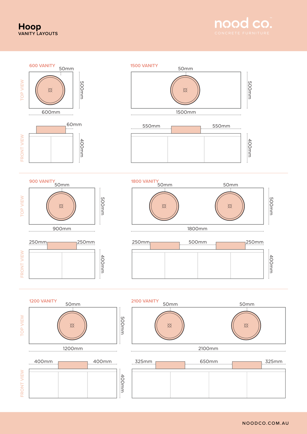 Nood Co. HOOP BASIN - WALL HUNG - ROWBOAT - Image 3