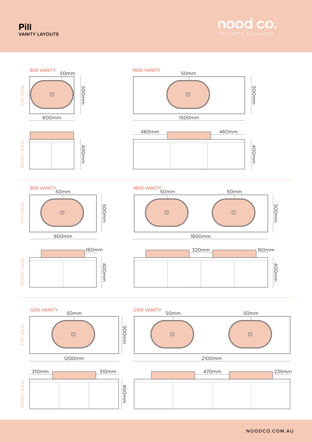 Nood Co. PILL BASIN - WALL HUNG - MINT - Image 3