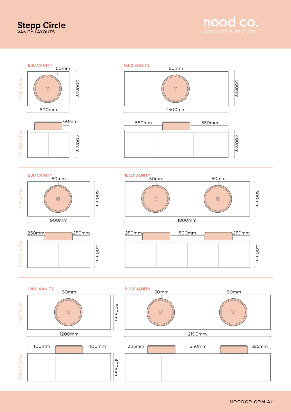 Nood Co. STEPP CIRCLE BASIN - SURFACE MOUNT - IVORY - Image 3