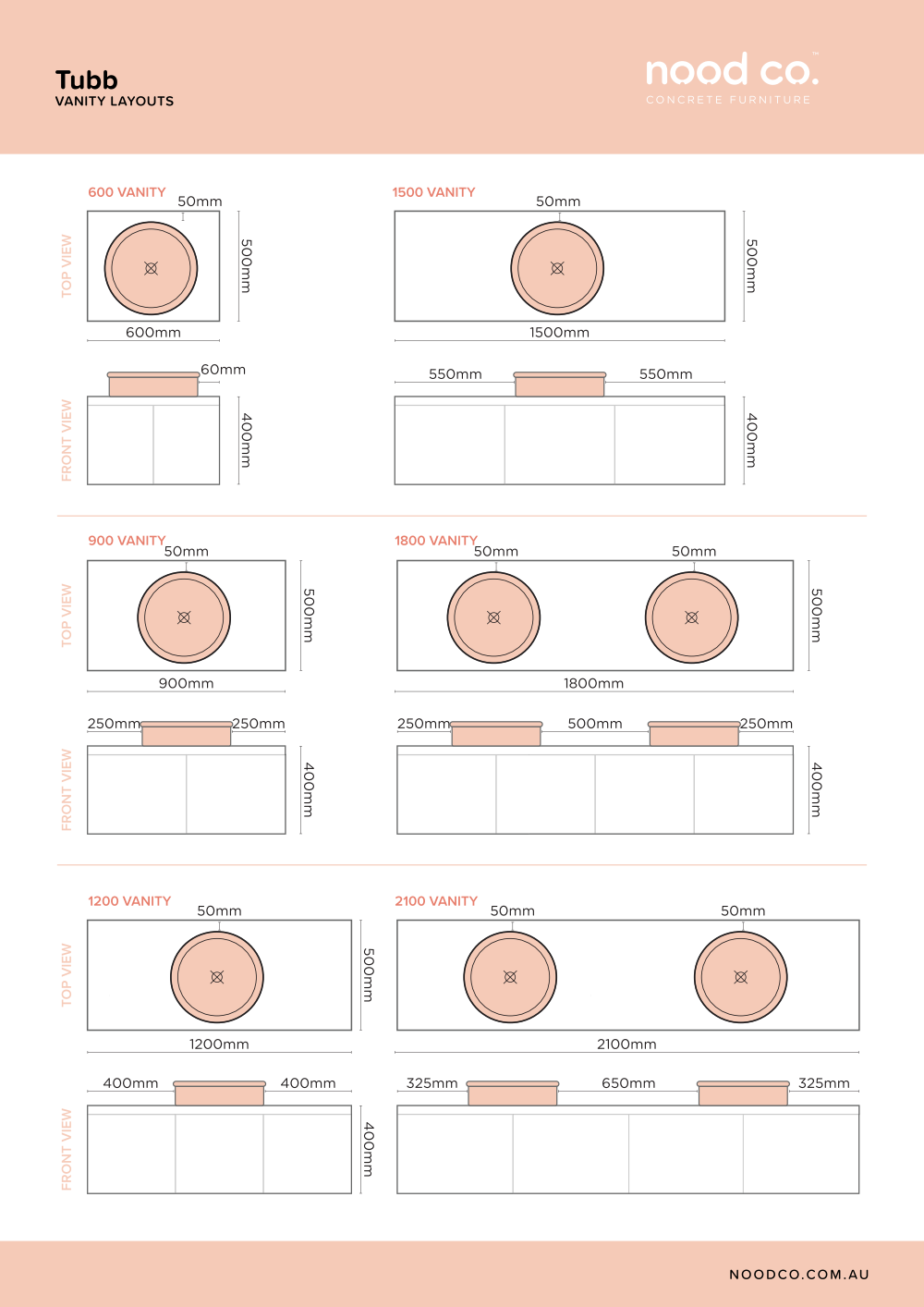 Nood Co. TUBB BASIN - SURFACE MOUNT - CUSTARD - Image 3