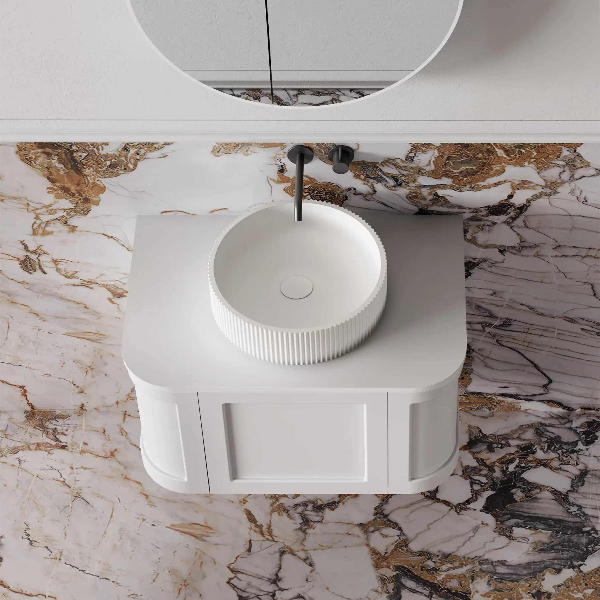 Cassa Westminster 750mm Wall Hung Vanity - Pale Grey - Image 2