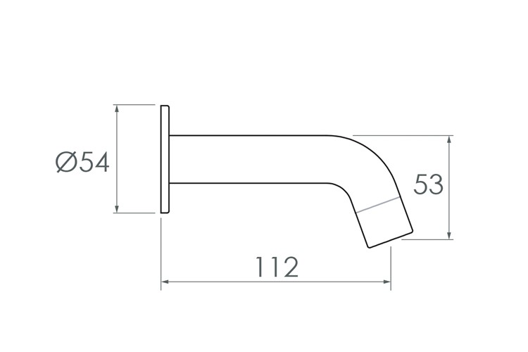 ADP Soul Mini Wall Spout - Brushed Nickel