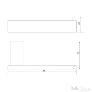 Bella Vista - Chunky Hand Towel Holder - Black