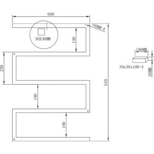 Bella Vista - Serpente Towel Ladder - Chrome