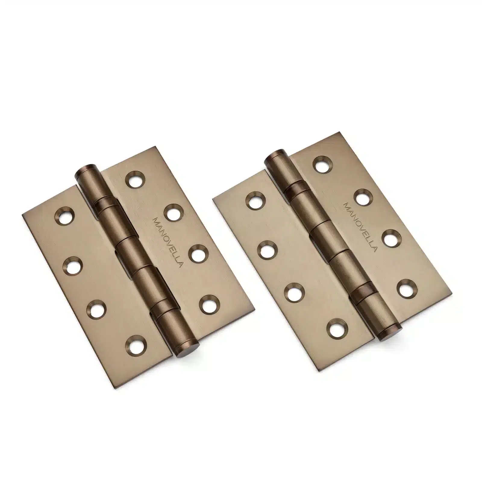 Manovella Aged Brass Ball Bearing Hinge (Pair) 100mm x 75mm