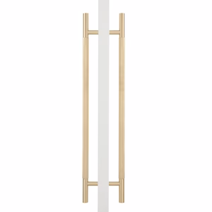 Manovella Brushed Brass Knurled Back to Back Door Pull - Charmian - Image 5