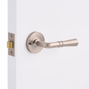 Manovella Brushed Nickel Privacy Door Handle - Lexton