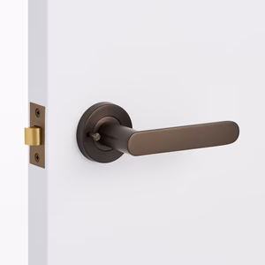 Manovella Aged Brass Privacy Door Handle - Fairhaven
