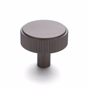 Manovella Gunmetal Round Fluted Cabinet Knob - Artemis - Image 2