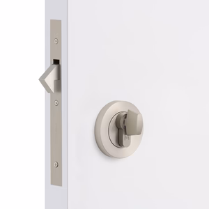 Manovella Brushed Nickel Sliding Door Lock Kit - Image 5