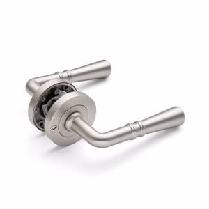 Manovella Brushed Nickel Privacy Door Handle - Lexton - Image 2