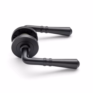 Manovella Matt Black Passage Door Handle - Lexton - Image 2