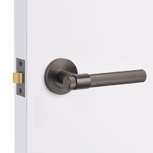 Manovella Gunmetal Passage Door Handle - Rochester