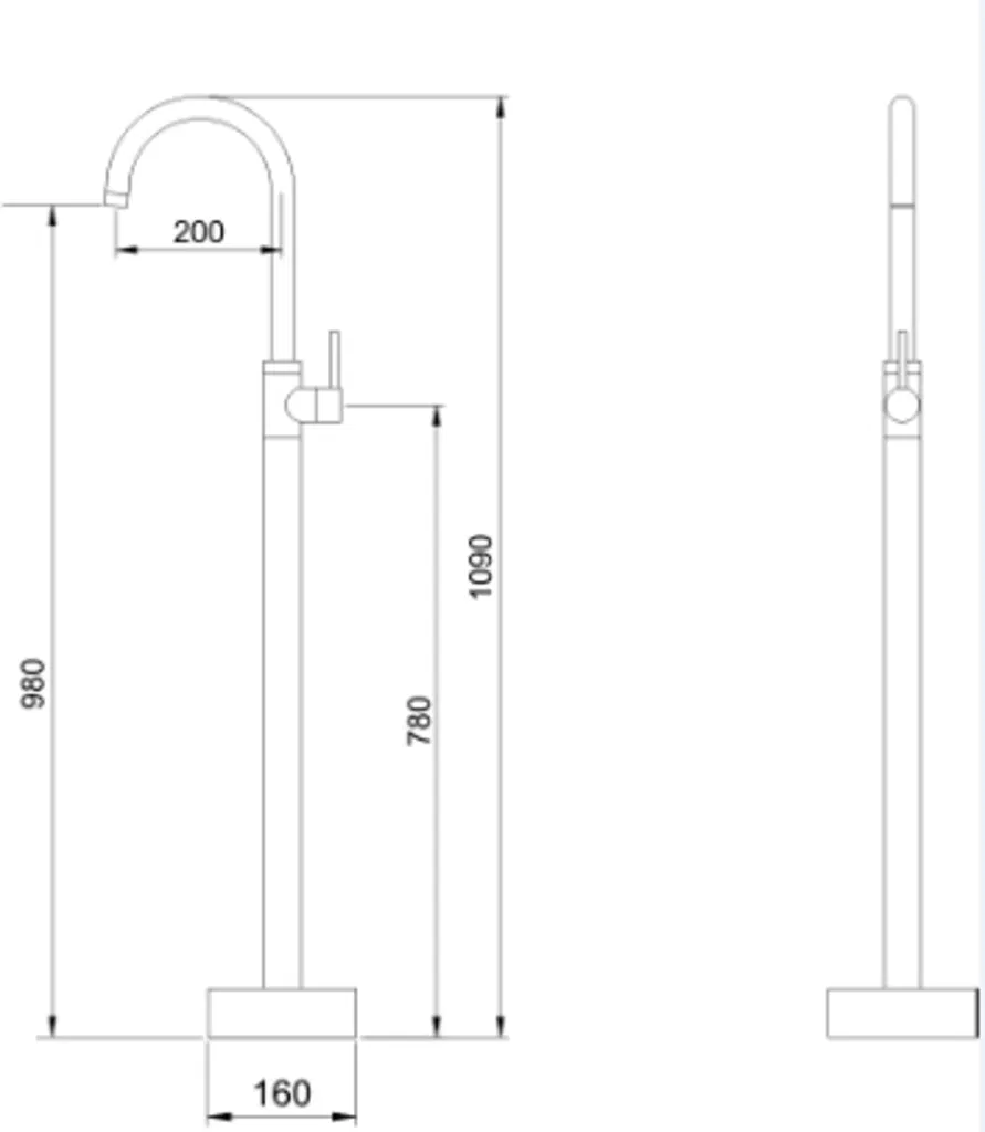 Bella Vista Mica Freestanding Bath Mixer - Dusk Bronze - Image 2
