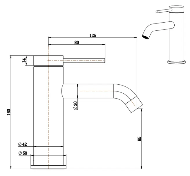 Bella Vista Mica Basin Mixer - Dusk Bronze - Image 2