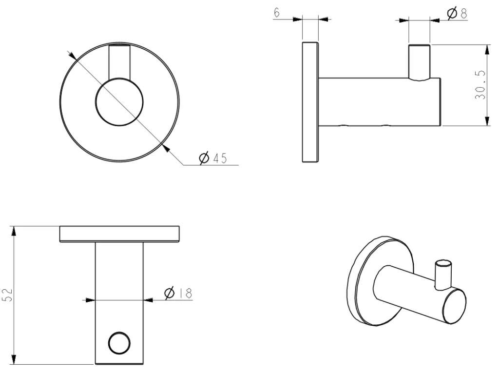 Bella Vista Mica Robe Hook - dusk bronze - Image 2