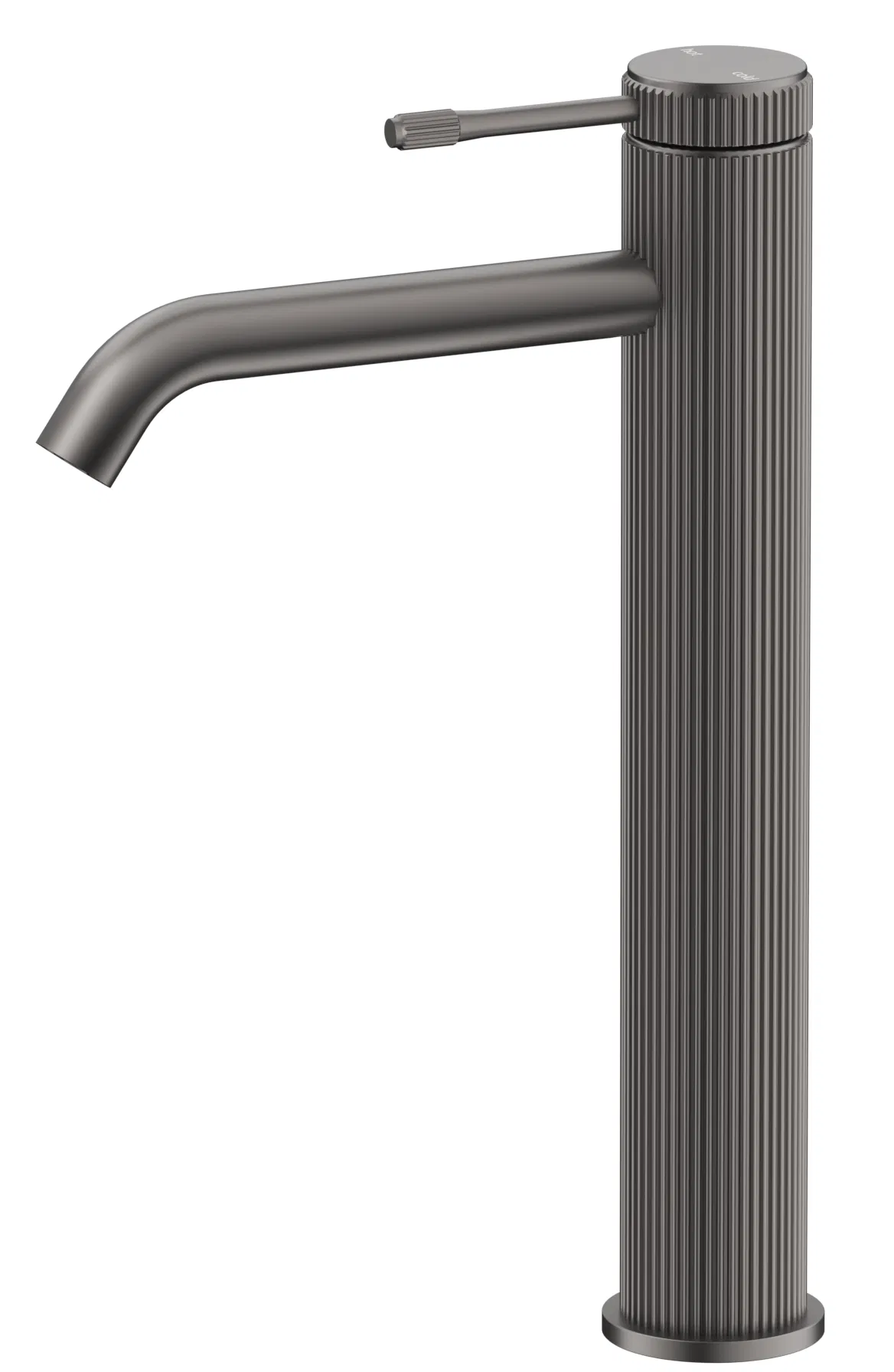 Bella Vista Mica Fluted Tall Basin Mixer - Gunmetal