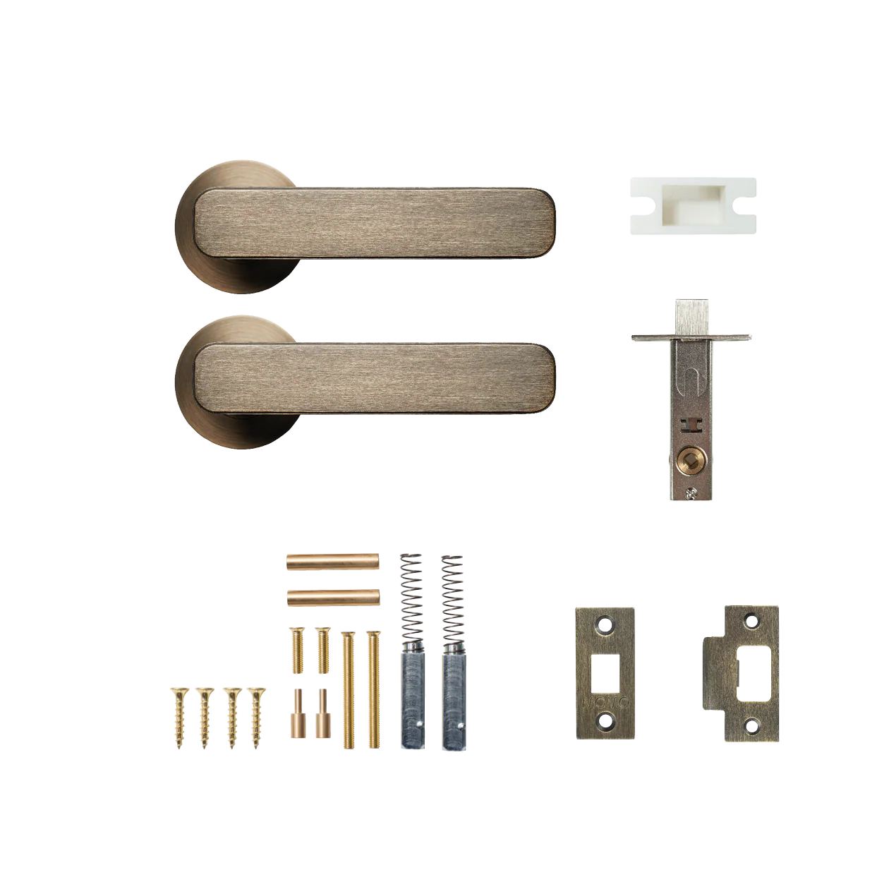 Momo Aspen Lever Handle Set Dark Brushed Brass - Image 7