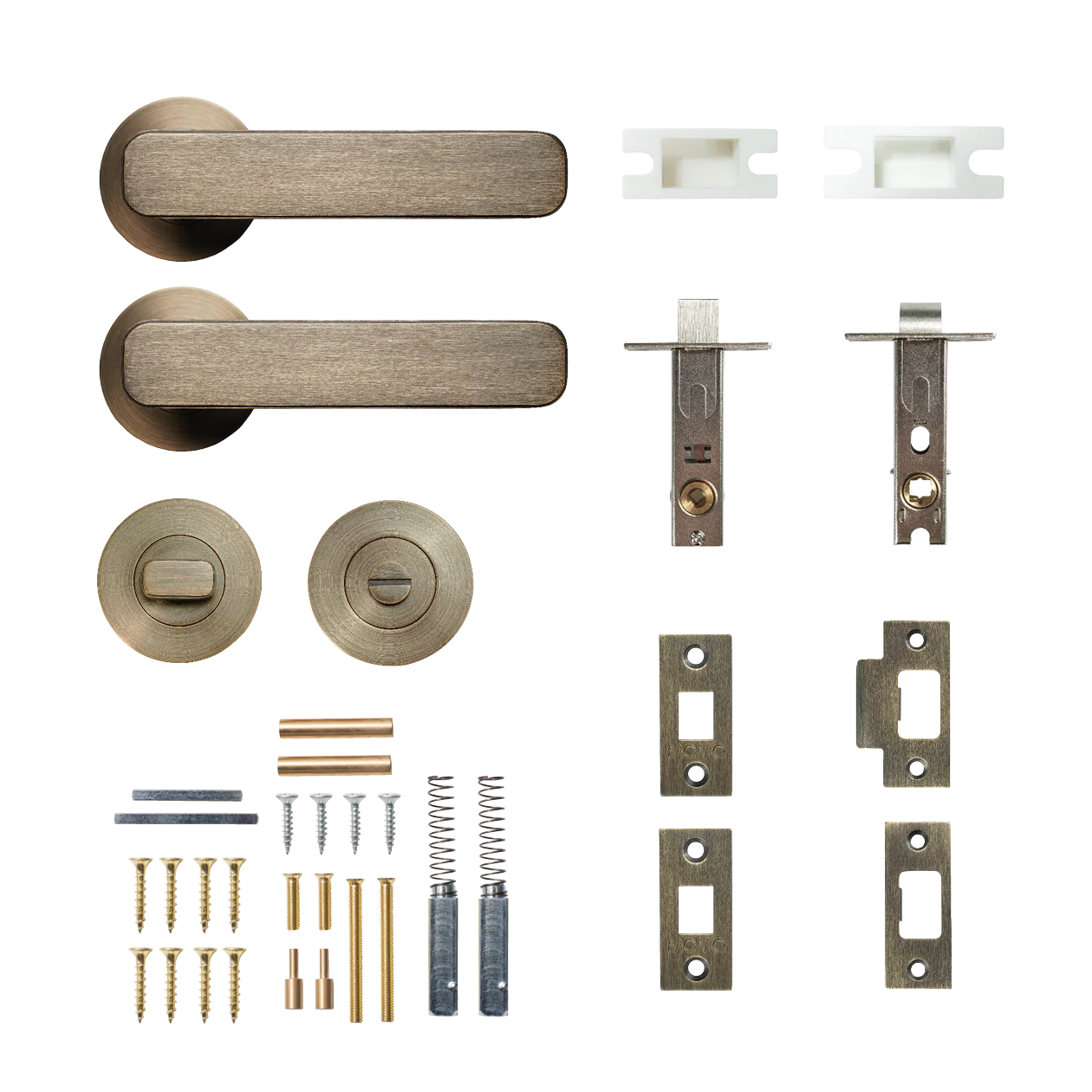 Momo Aspen Lever Handle Set Dark Brushed Brass - Image 6