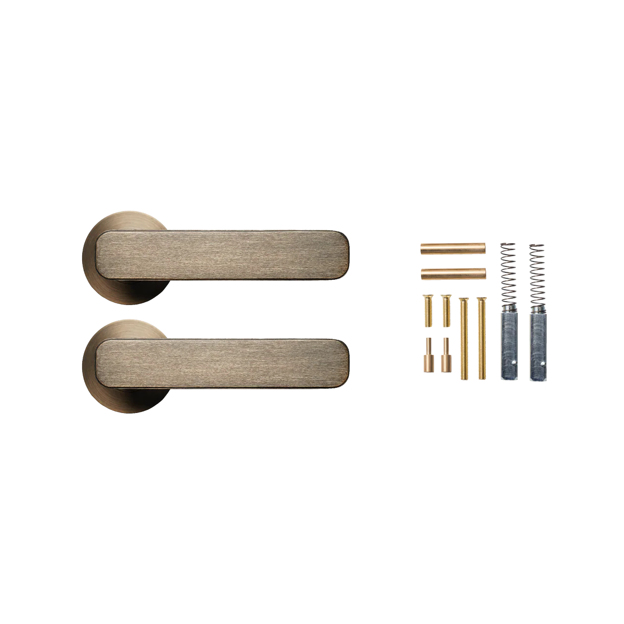 Momo Aspen Lever Handle Set Dark Brushed Brass - Image 10