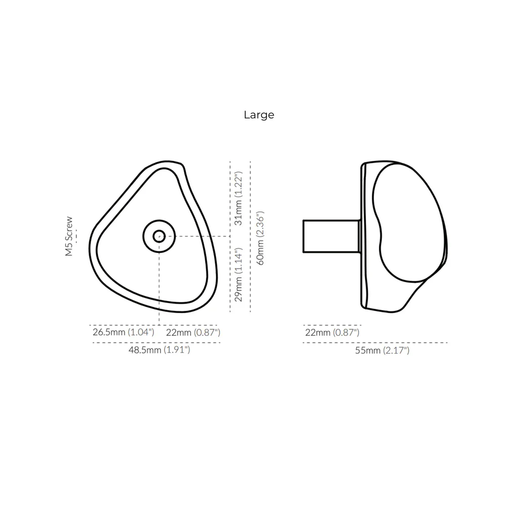 Lo & Co Cast Rubble Knob Polished Brass- Large 60mm - Image 3
