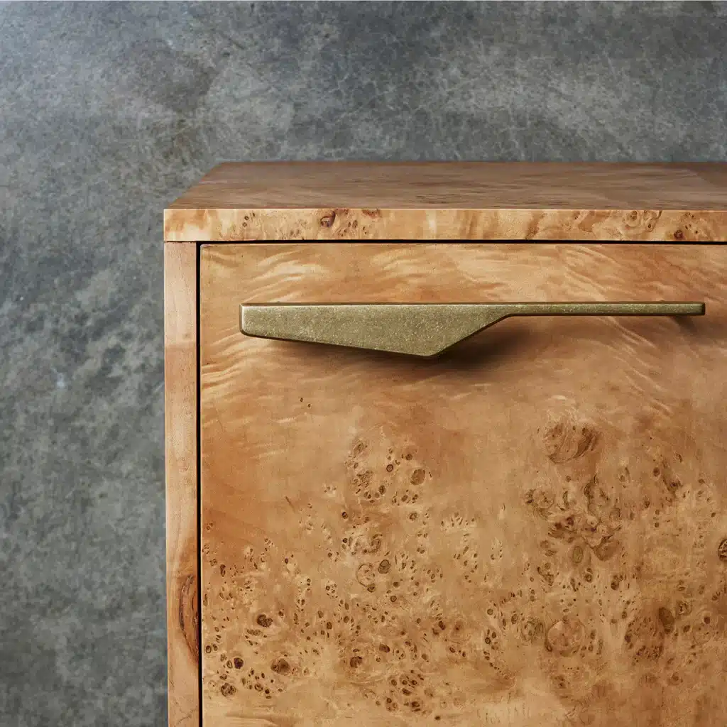 Lo & Co Outline_C Handle Tumbled Brass - Small 130mm - Image 6
