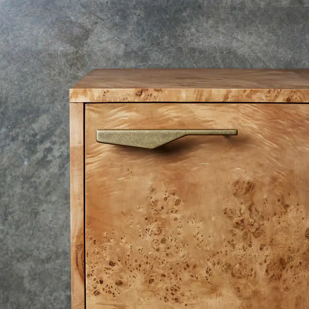 Lo & Co Outline_C Handle Tumbled Brass - Small 130mm - Image 5