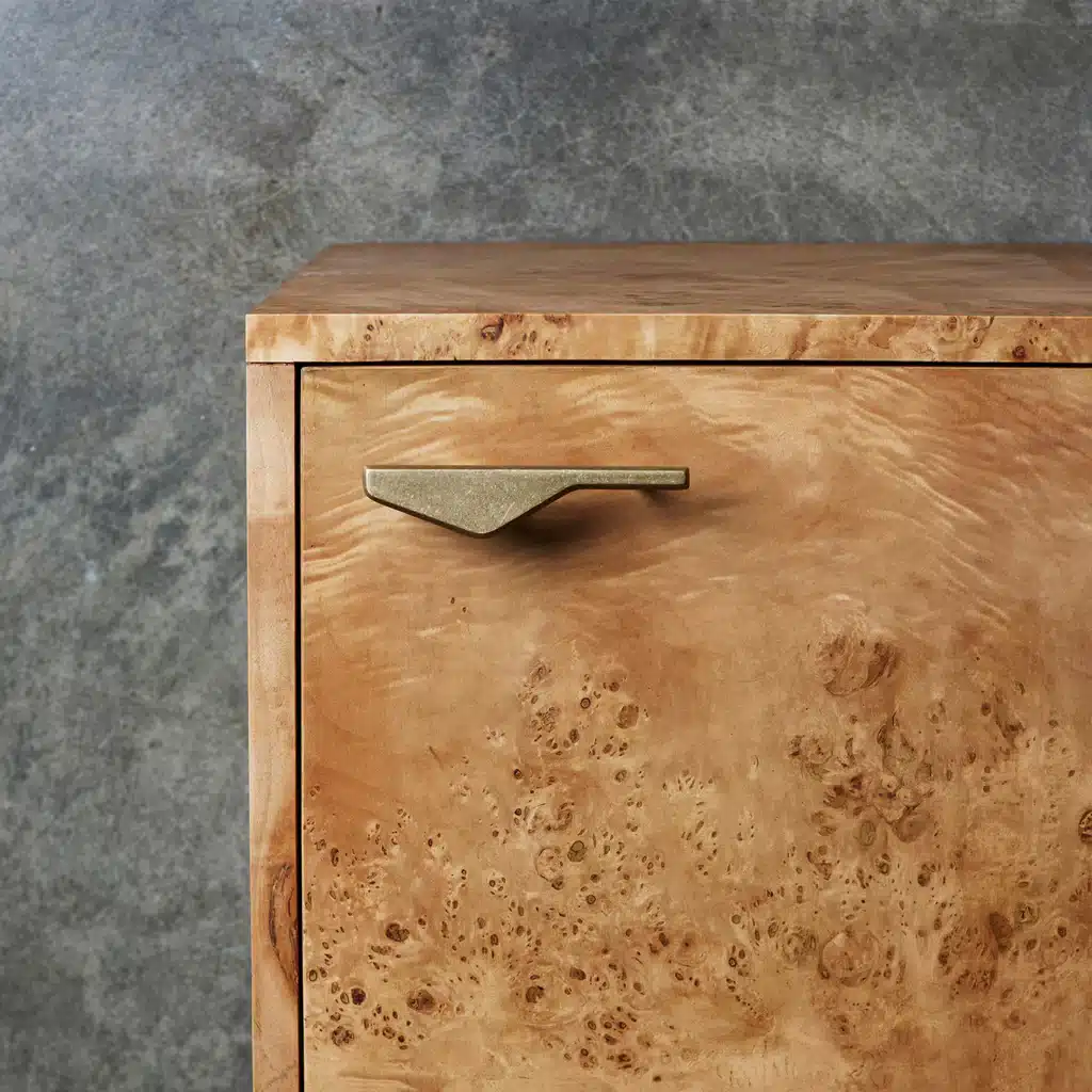Lo & Co Outline_C Handle Tumbled Brass - Small 130mm - Image 4