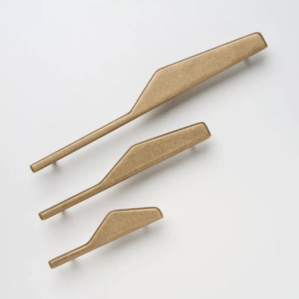 Lo & Co Outline_C Handle Tumbled Brass - Small 130mm