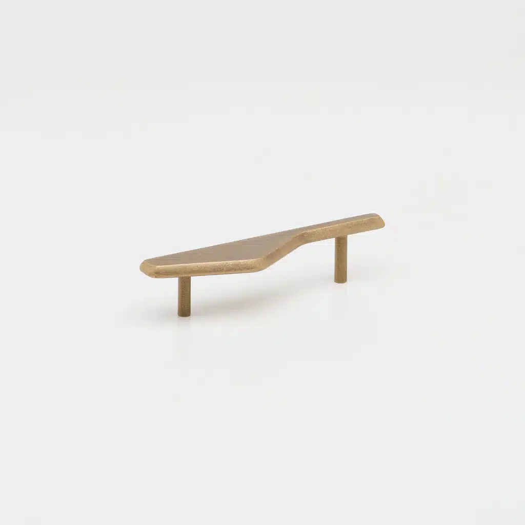 Lo & Co Outline_C Handle Tumbled Brass - Small 130mm - Image 10