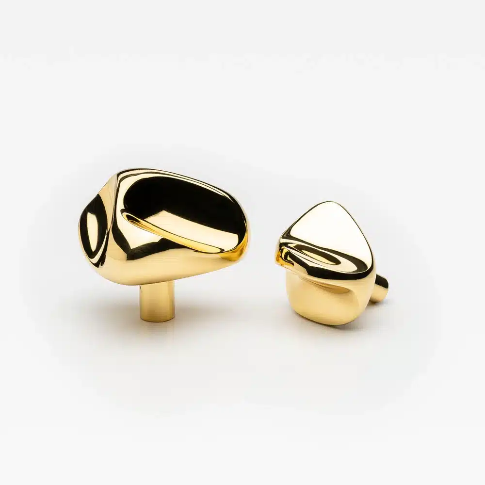 Lo & Co Cast Rubble Knob Polished Brass- Large 60mm