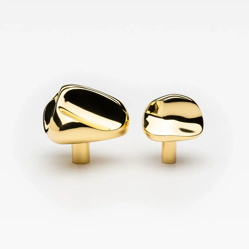 Lo & Co Cast Rubble Knob Polished Brass- Large 60mm - Image 6