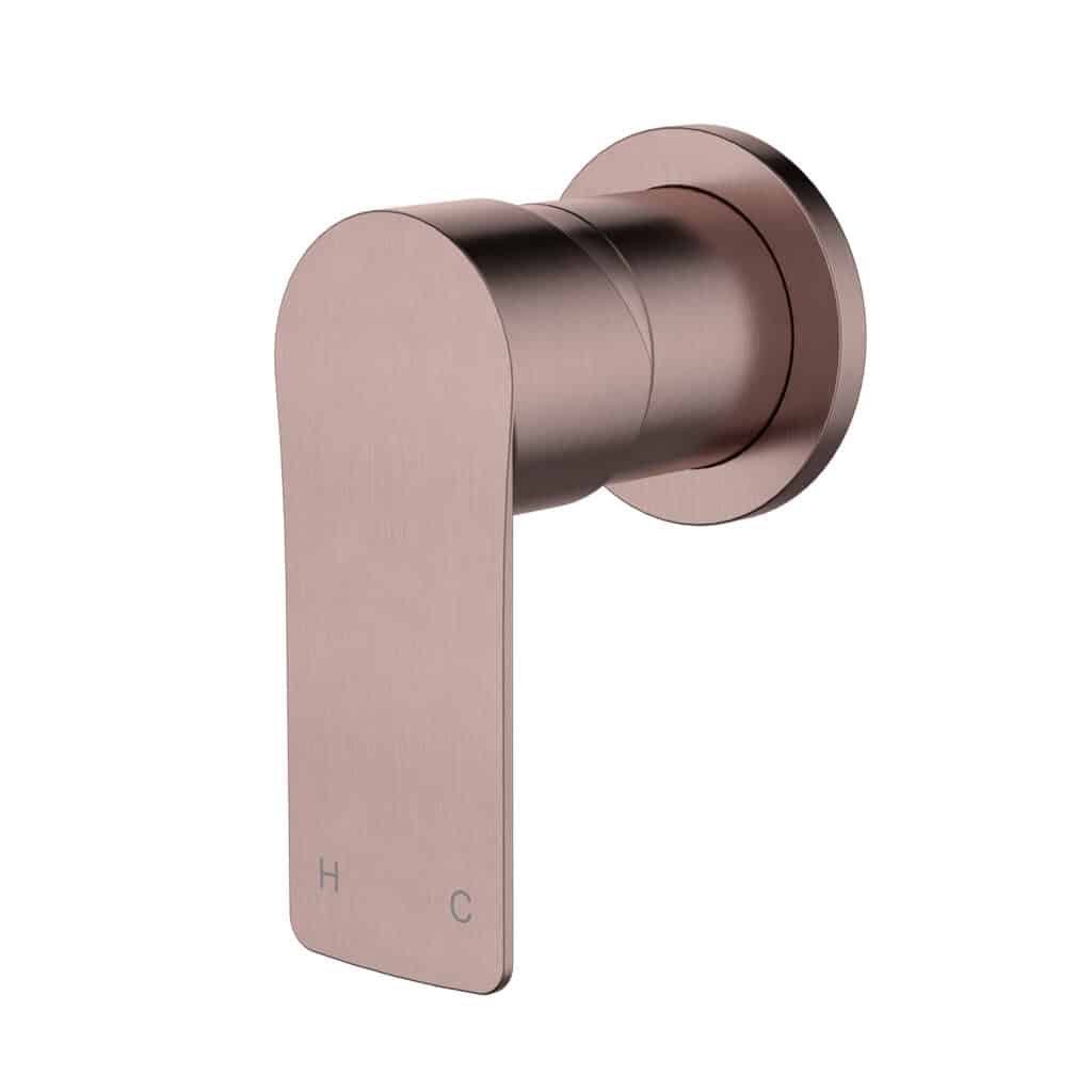Marble handles dusty pink lever