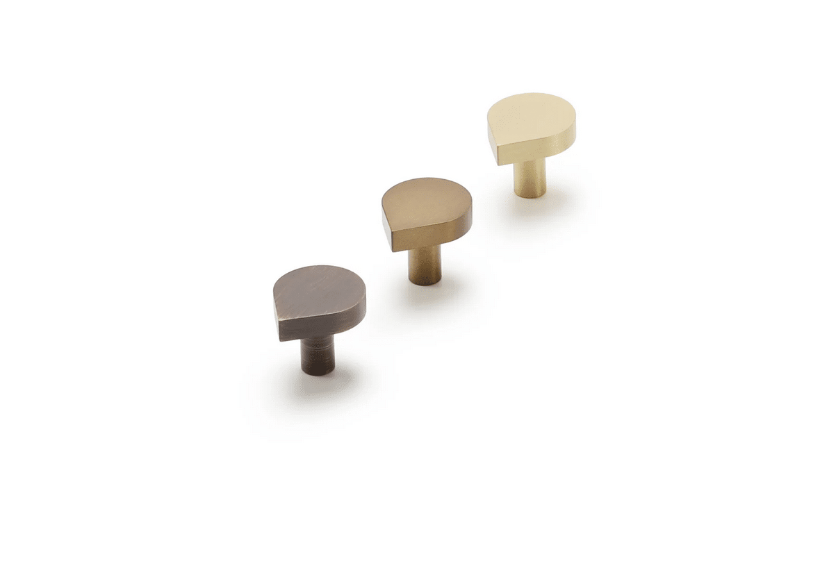 Zano Drop Knob - Small 26mm - Satin Brass - Image 3