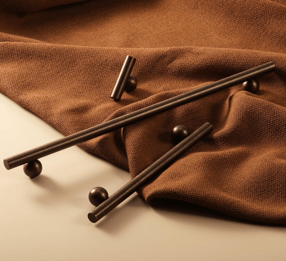 Zano Flair Handle - Large 340mm - Antique Copper Brass - Image 4